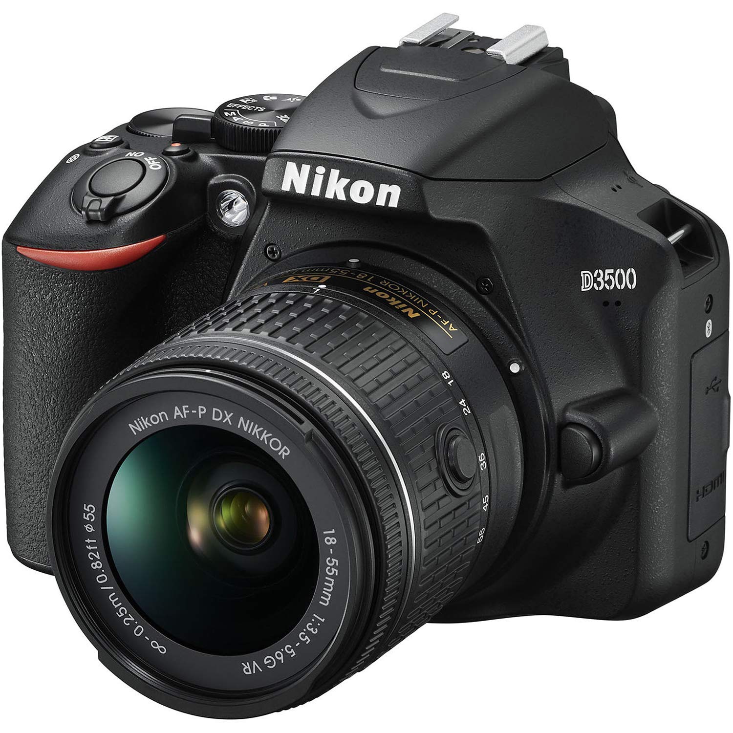 Nikon D3500 Digital SLR Camera & 18-55mm VR DX AF-P Lens with 70-300mm Lens + Case + 16GB Card + Flash + Kit